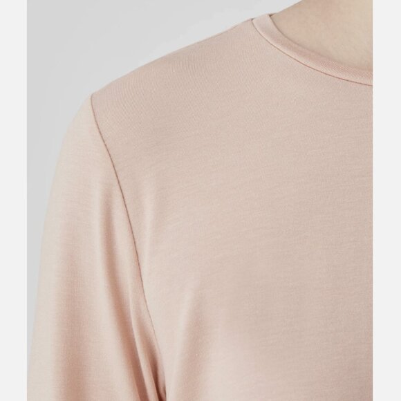 Eileen Fisher Dark Powder Fine Jersey Crew Neck Long Length Top - Picture 4 of 6